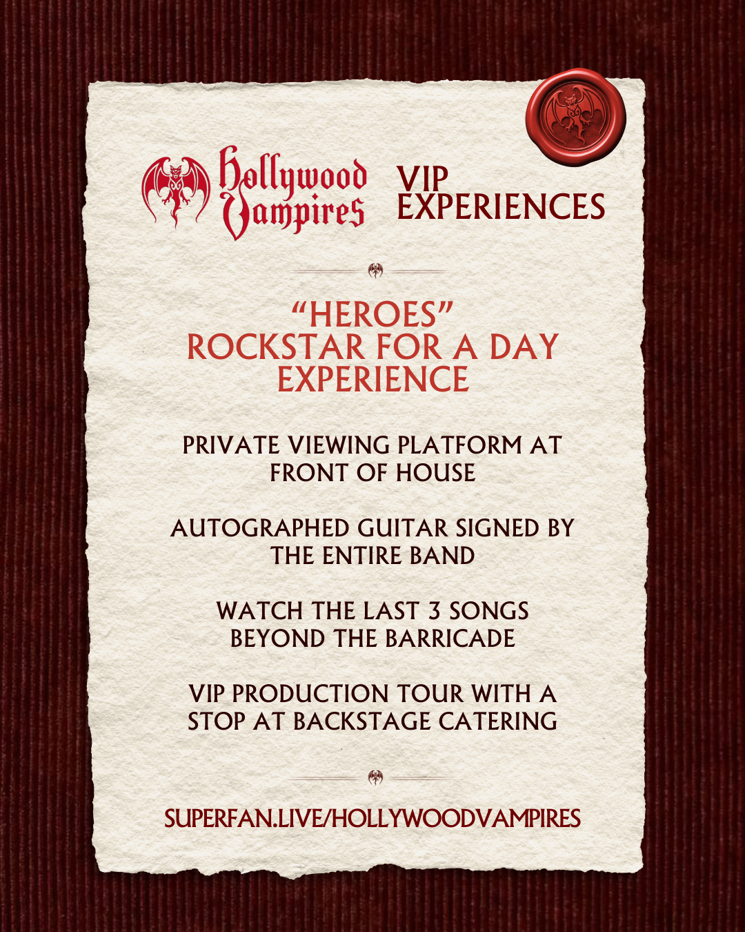 TOUR | Experience The Hollywood Vampires Live -Purchase Your